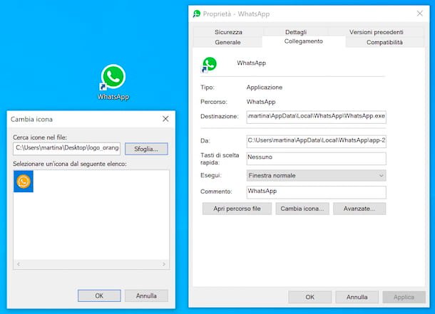Cambiar el icono de WhatsApp de Windows