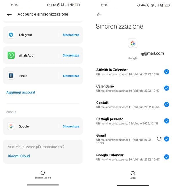 Sincronización de contactos de Android