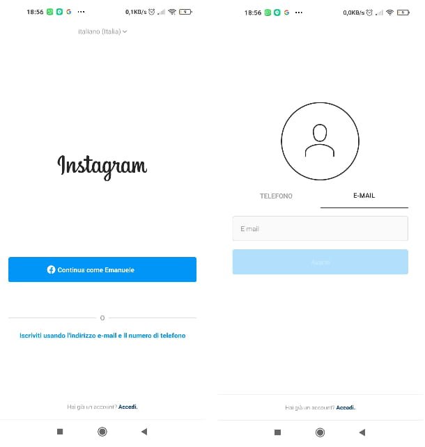 Crear aplicación de perfil de Instagram