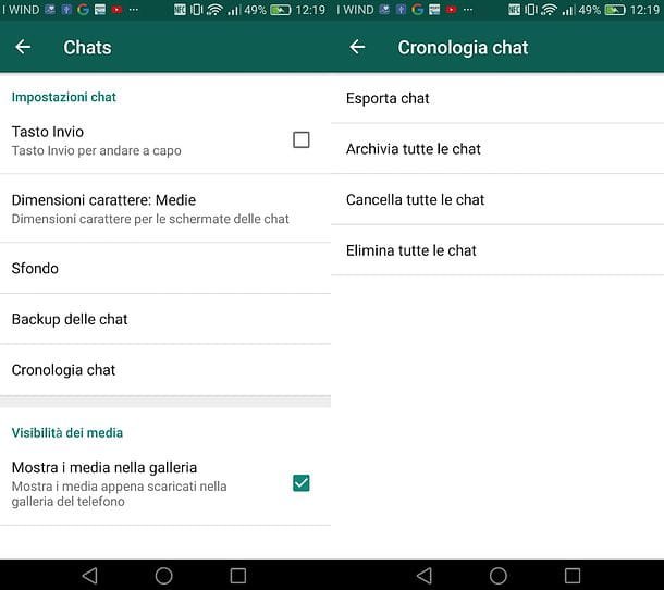 Eliminar mensajes de WhatsApp de Android