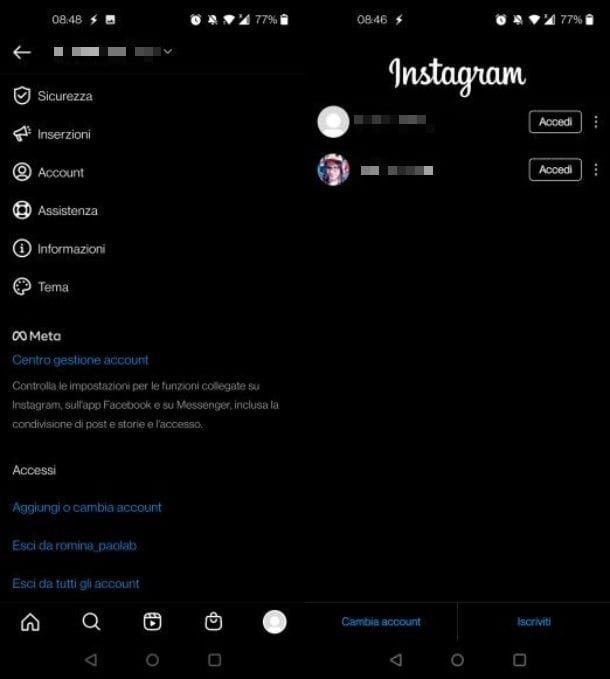 Eliminar el acceso a una cuenta de Instagram