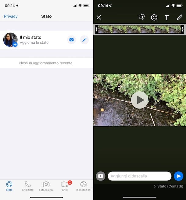 Video de estado de iPhone de WhatsApp