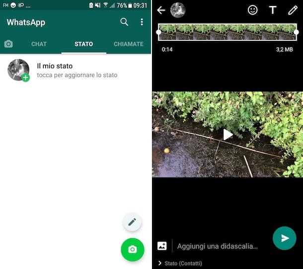 Video de estado de WhatsApp de Android