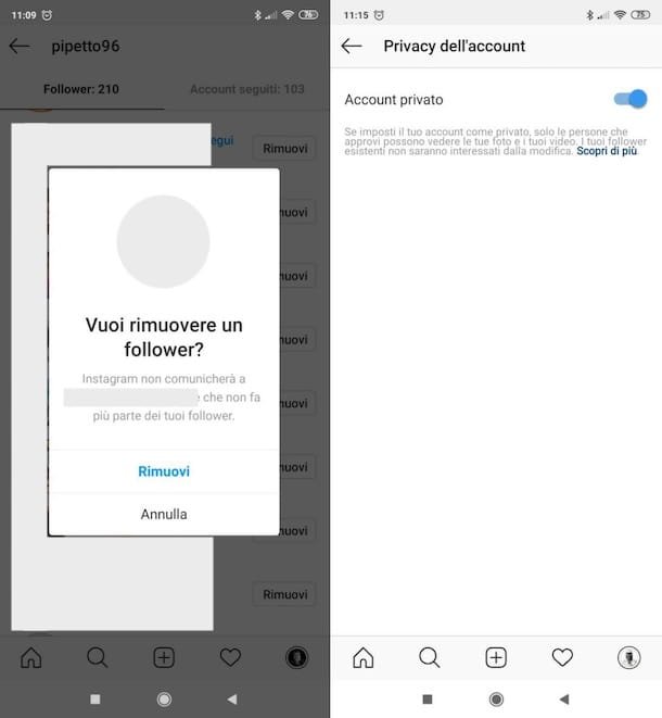 Eliminar seguidores de Instagram Android