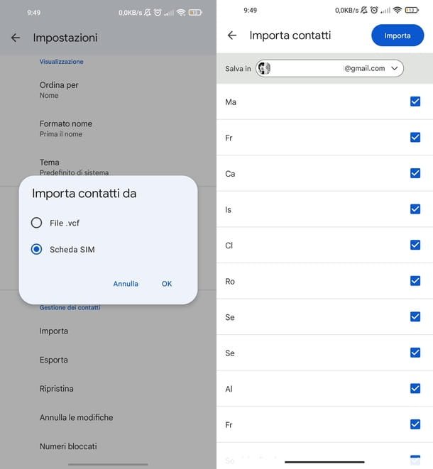 Importar contactos SIM a la aplicación Contactos de Google