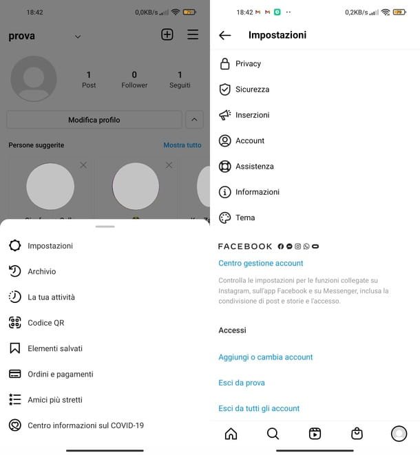 Eliminar la cuenta de Instagram conectada de la aplicación de Android