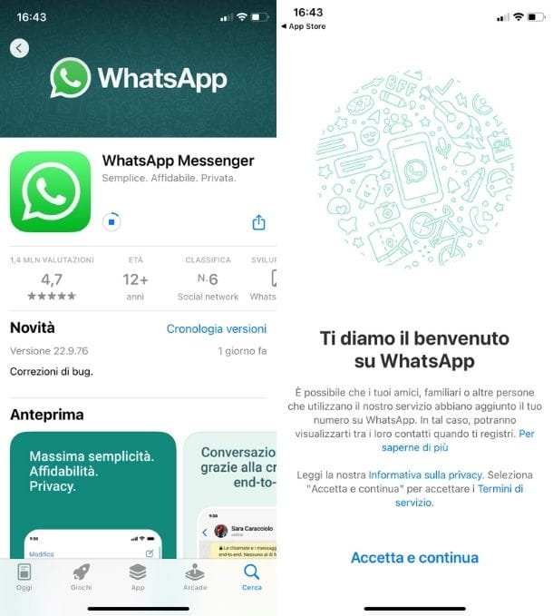Descarga WhatsApp a través de la App Store