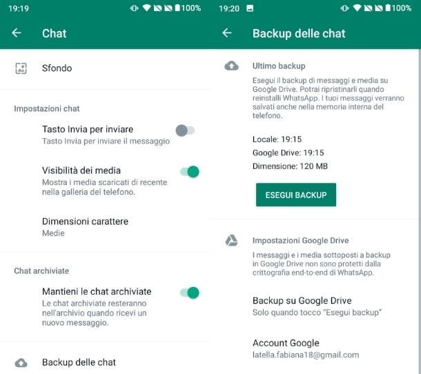 Copia de seguridad de WhatsApp de Android