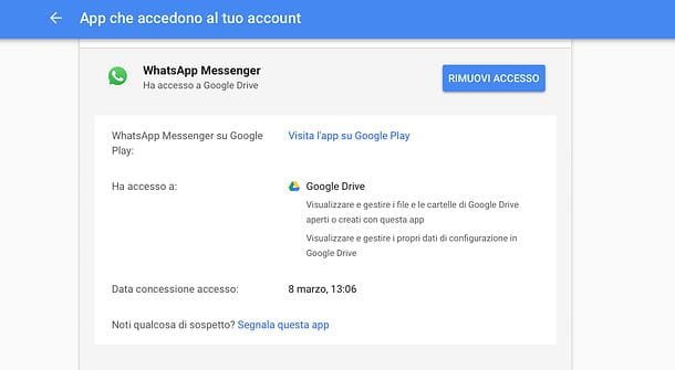 Eliminar WhatsApp Google Drive