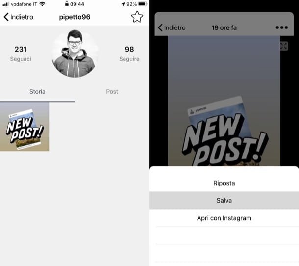 App para compartir una historia de Instagram