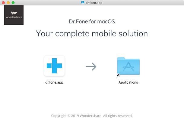 Instalar dr.fone en Mac