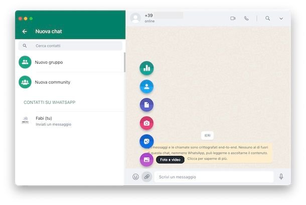 Mensajes de WhatsApp con fotos y videos en PC